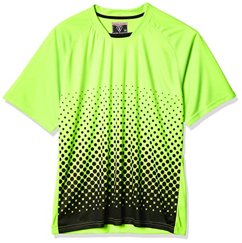 Vizari Men's Ventura Short Sleeve Goalkeeper Jersey, Neon Green/Black, Size Youth Medium