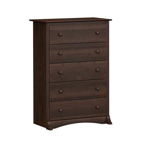 Prepac Sonoma Superior 5-Drawer Dresser for Bedroom - Spacious and Stylish Chest of Drawers, Measuring 17.75"D x 31.5"W x 44.75"H, In Espresso Finish