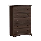 Prepac Sonoma Superior 5-Drawer Dresser for Bedroom - Spacious and Stylish Chest of Drawers, Measuring 17.75"D x 31.5"W x 44.75"H, In Espresso Finish