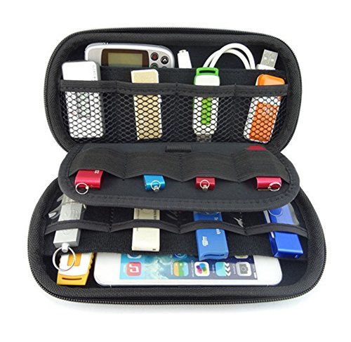 ZXUY Big Capability USB Flash Drives Bag, Black