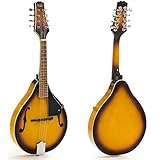 Hola! Music A Style Mandolin Instrument with Adjustable Truss-Rod Model HM-3TS, Glossy Sunburst Finish