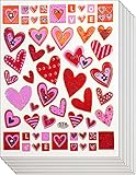 Jazzstick 430 Valentine's day Red & Pink Heart Stickers 10 sheets (VST01A19)