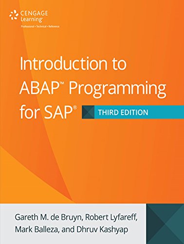 Introduction to ABAP Programming for SAP, Third Edition