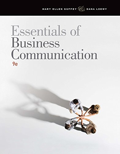 Guffey/Loewy's Essentials of Business Communication, 9th Edition plus 6-months instant access to Aplia.