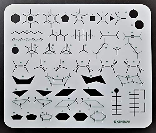 Book Cover Oganic Chemistry Stencil Drawing MoleculeTemplate