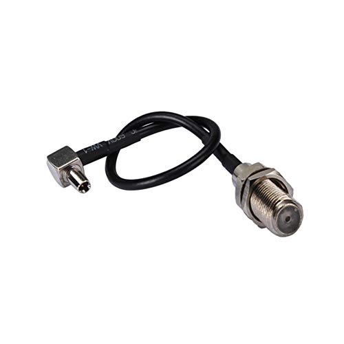 0.5ft Rf F Female to Ts9 Male RA Connector Coaxial Flexible Cable RG174 15cm for Wireless Antenna
