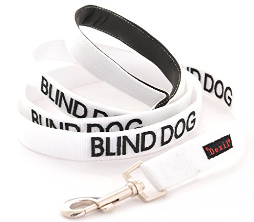 Book Cover BLIND DOG White Color Coded Alert Warning 2 4 6 Foot Padded Dog Leash (No/Limited Sight) PREVENTS Accidents By Warning Others of Your Dog in Advance (Standard Leash)