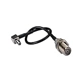 PC-CASE Rf Connector F Female Splitter to Ts9 Male Right Angle Coaxial Cable RG174 0.5feet for WiFi Antenna