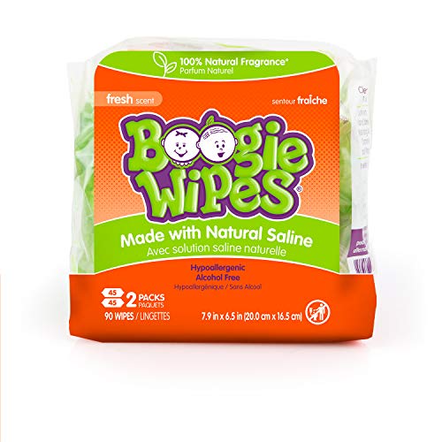 Book Cover Boogie Wipes Saline Nose Wipes Fresh Scent 90 Count