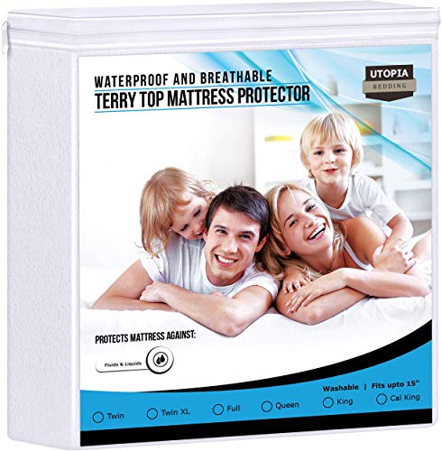Book Cover Utopia Bedding Hypoallergenic 100% Waterproof Mattress Protector (Full)