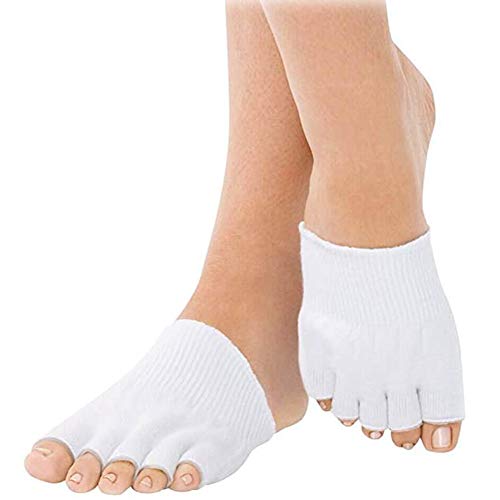 Gel-Lined Compression Toe Separating Socks Heel Pain Relief, 1 Pair