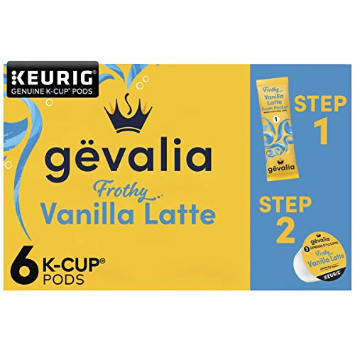 Gevalia Frothy 2-Step Vanilla Latte Espresso K-Cup® Coffee Pods & Froth Packets Kit (6 ct Box)