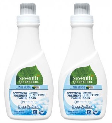 Book Cover Seventh Generation Natural Fabric Softener - Free & Clear - 32 oz - 2 pk