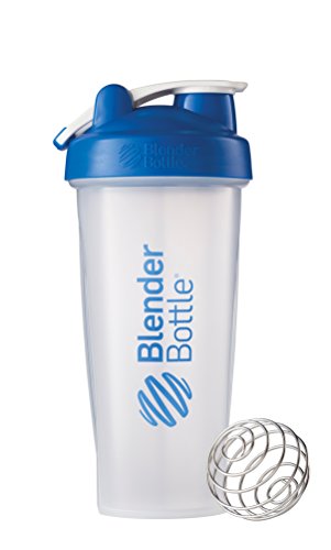 Book Cover BlenderBottle Classic Shaker Bottle Perfect for Protein Shakes and Pre Workout, 28-Ounce, Clear/Blue