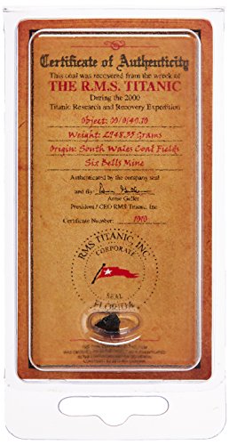 Book Cover 401 DESIGNS Titanic Coal with Certificate of Authenticity Authentic Memorabilia