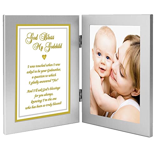 Poetry Gifts Baptism Godchild Keepsake from Godmother- Add 4x6 Inch Photo