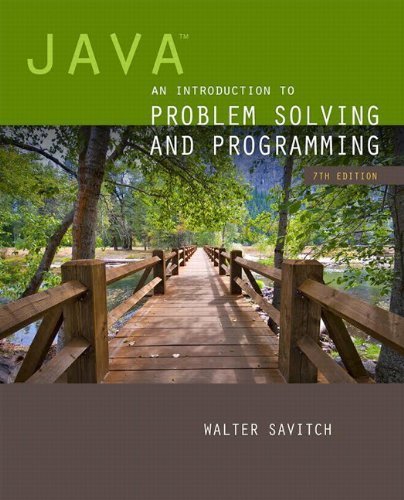 Java: An Introduction to Problem Solving and Programming (7th Edition) 7th (seventh) by Savitch, Walter (2014) Paperback