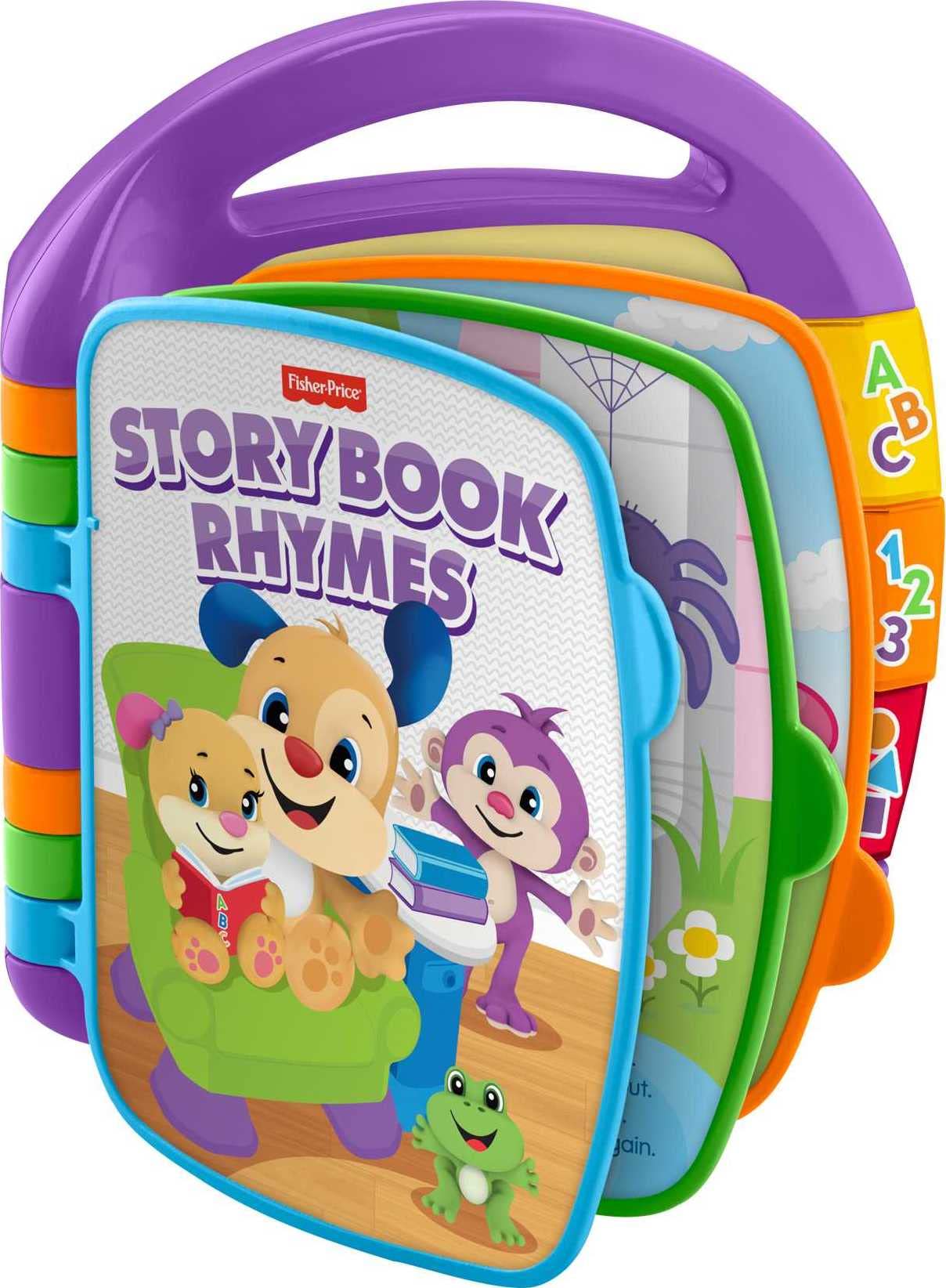 Book Cover Fisher-Price Laugh & Learn Musical Baby Toy, Storybook Rhymes, Electronic Learning Book With Lights & Songs For Ages 6+ Months
