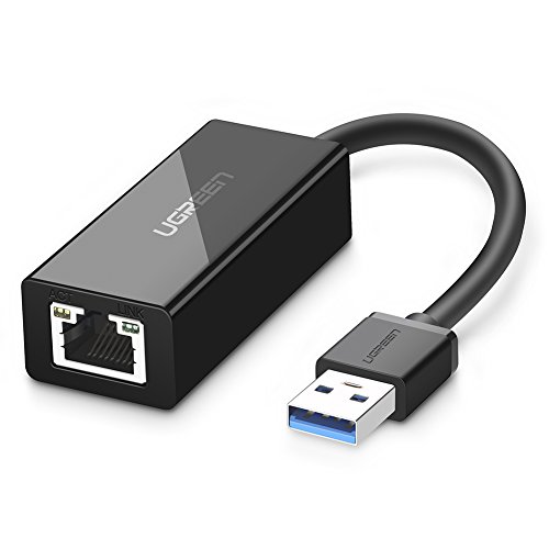 Book Cover UGREEN Network Adapter USB 3.0 to Ethernet RJ45 Lan Gigabit Adapter for 10/100/1000 Mbps Ethernet Supports Nintendo Switch Black