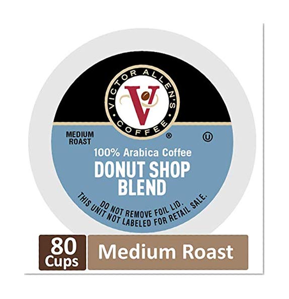 Book Cover Donut Shop Blend for K-Cup Keurig 2.0 Brewers, 80 Count, Victor Allen’s Coffee Medium Roast Single Serve Coffee Pods