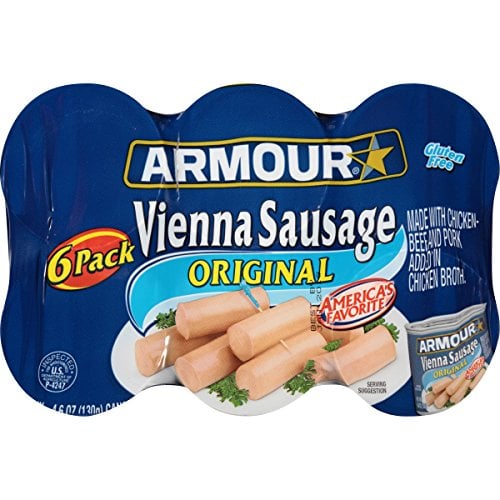 Book Cover Armour Vienna Sausage, Original, Keto Friendly, 4.6 Ounce, 6 Count