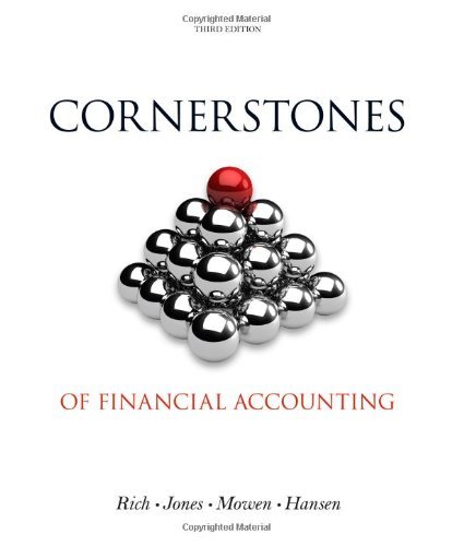 By Jay Rich Cornerstones of Financial Accounting (with 2011 Annual Reports: Under Armour, Inc. & VF Corporation) (3rd Edition)
