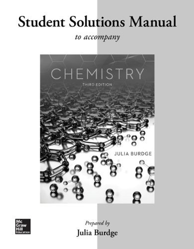 By Julia Burdge Student Solutions Manual for Chemistry (3rd Edition)