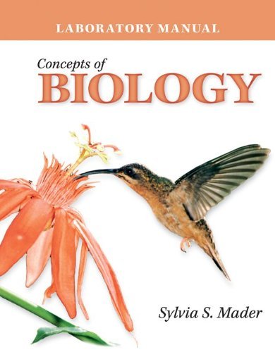 By Sylvia Mader Lab Manual Concepts of Biology (2nd Edition)