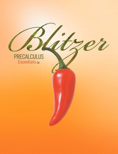 By Robert F. Blitzer Precalculus Essentials (3rd Edition)
