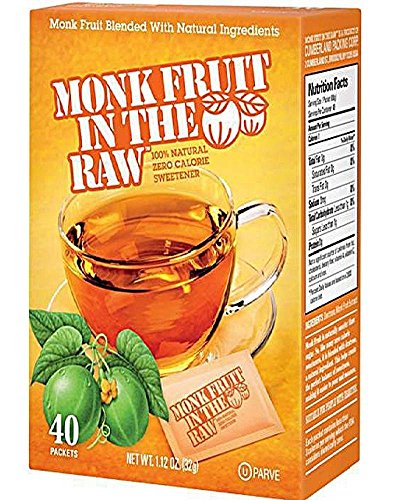 Book Cover Monk Fruit In The Raw Zero Calorie Sweetener, 40 CT