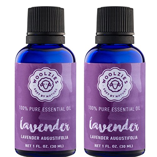 Book Cover Woolzies Lavender 100% NATURAL Pure Essential oil - 2 pack - 1 Fl oz per bottle