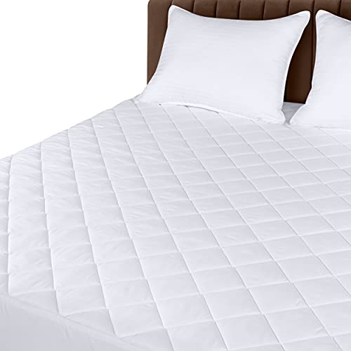 Book Cover Utopia Bedding Quilted Fitted Mattress Pad (Queen) - Elastic Fitted Mattress Protector - Mattress Cover Stretches up to 16 Inches Deep - Machine Washable Mattress Topper