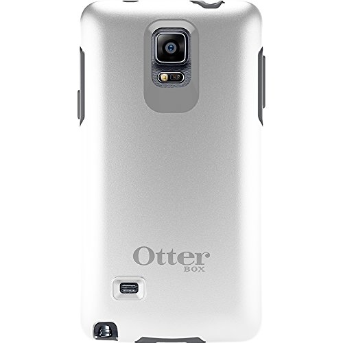 OtterBox Samsung Galaxy Note 4 Case Symmetry Series - Retail Packaging - Glacier (White/Gunmetal Grey)