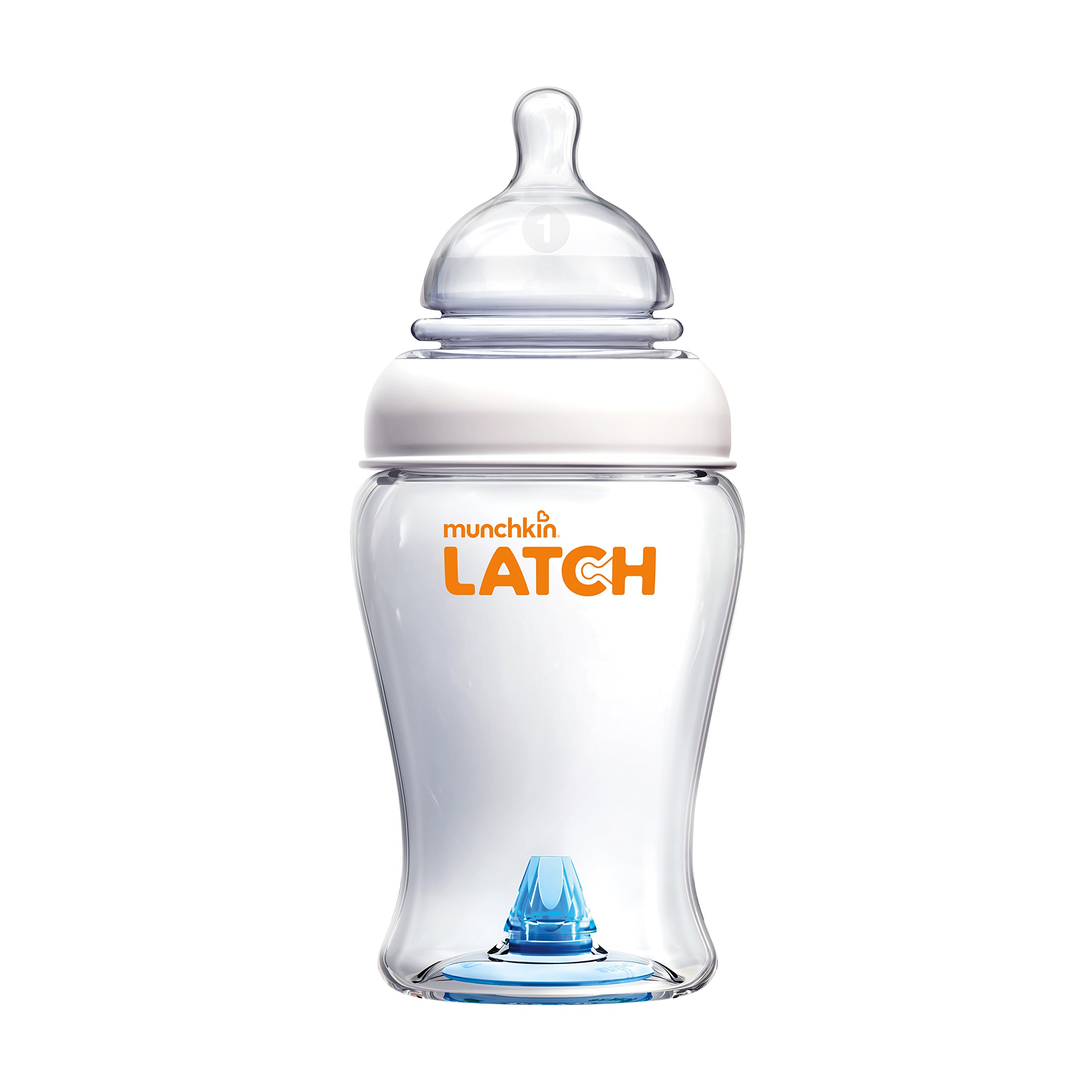 Munchkin® Latch™ BPA-Free Baby Bottle, White 8 Ounce, 1 Pack 8 Ounce (Pack of 1)