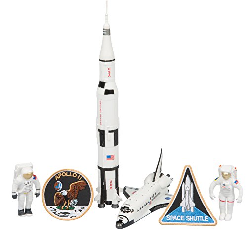 Book Cover Space Toy - Apollo & Shuttle Adventure Set - Includes Astronauts, Rockets and More