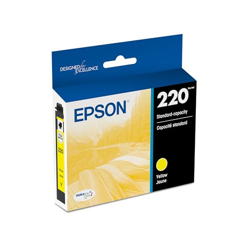 Epson 220 DURABrite Ultra Standard Cartridge Ink Cartridge, Yellow (T220420)