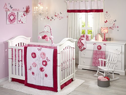 NoJo Butterfly Bouquet 4 Piece Set with Diaper Stacker