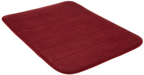 Book Cover Memory Foam Bath Mat-Incredibly Soft and Absorbent Rug, Cozy Velvet Non-Slip Mats Use for Kitchen or Bathroom (17 Inch x 24 Inch, Burgundy)