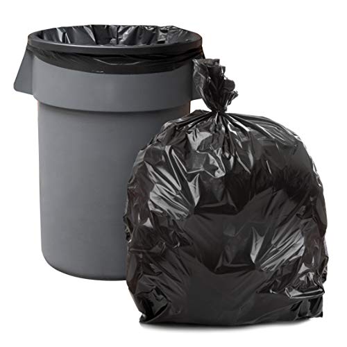 Plasticplace 55-60 Gallon Trash Bags │ 1.2 Mil │ Black Heavy Duty Garbage Can Liners │ 38" x 58" (100Count)