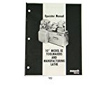 Monarch Lathe Operator Manual 10" Mod. EE Toolmakers & Manufacturing Lathe