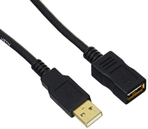 Book Cover Amazon Basics USB 2.0 Extension Cable - A-Male to A-Female Adapter Cord - 6.5 Feet (2 Meters)