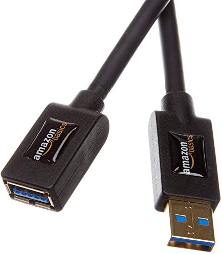 Book Cover Amazon Basics USB 3.0 Extension Cable - A-Male to A-Female Adapter Cord - 3.3 Feet (1 Meter)