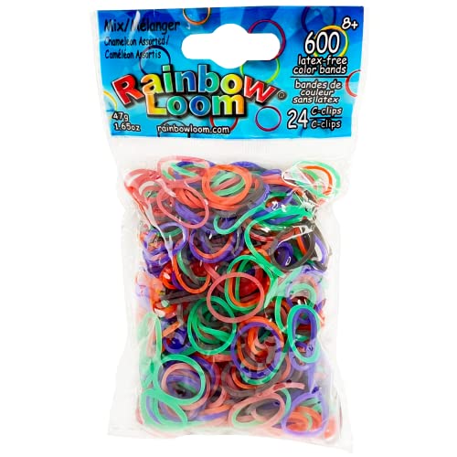 Rainbow Loom® Jelly Collection: Chameleon Mix Rubber Bands with 24 C-Clips (600 Count)
