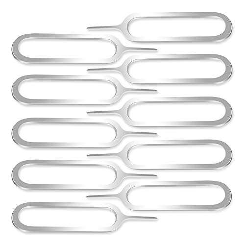 Mobi Lock Sim Card Tray Removal Tool (Pack of 10) | Sim Card Pin | Sim Card Tool Compatible with All iPhone (14, 13, X, Pro and All iPhone Series), Samsung, HTC, and All Smartphone Devices