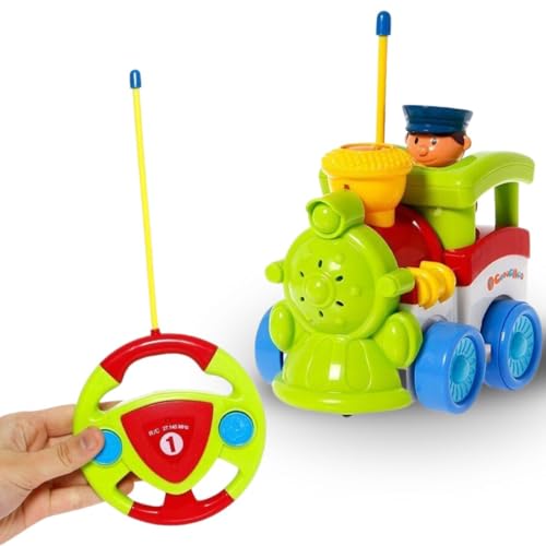 Liberty Imports Cartoon R/C Train Car Radio Control Toy for Toddlers (English Packaging)
