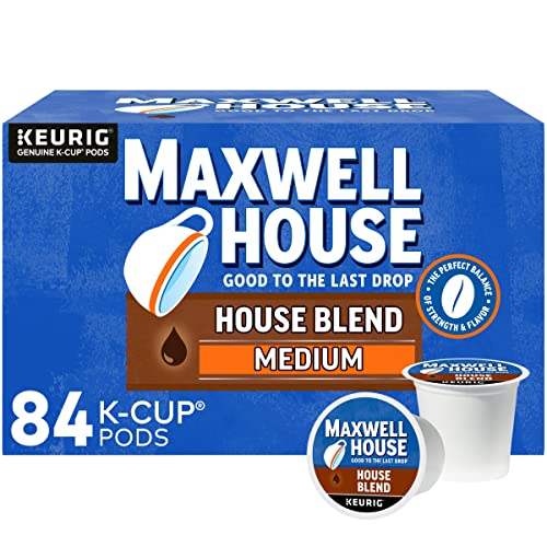 Book Cover Maxwell House House Blend Medium Roast K-Cup Coffee Pods (84 ct Box) House Blend 84 Count (Pack of 1)