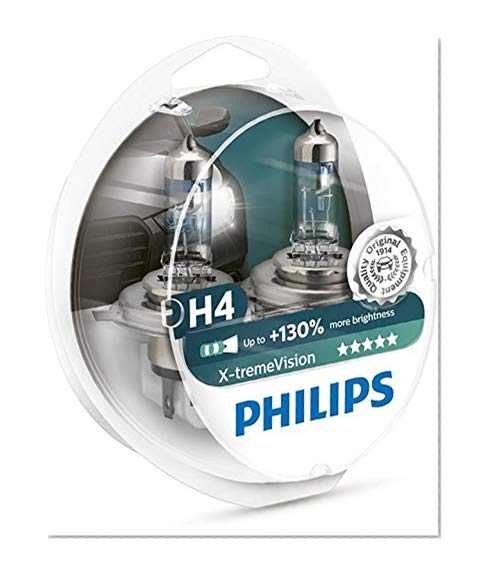 PHILIPS XTREME VISION +130 H4 Ampoules de Phare Avant Origine (2PCS) 12342XV +S2