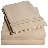 1500 Supreme Collection King Sheet Sets Taupe - Luxury Hotel Bed Sheets and Pillowcase Set for King Mattress - Extra Soft, Elastic Corner Straps, Deep Pocket Sheets, King Taupe