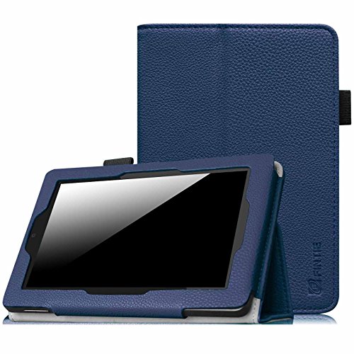 Fintie Folio Case for Fire HD 7 Tablet (2014 Oct Release) - Slim Fit Leather Standing Protective Cover with Auto Sleep/Wake Feature (Will only fit Fire HD 7 4th Generation 2014 Model), Navy Blue