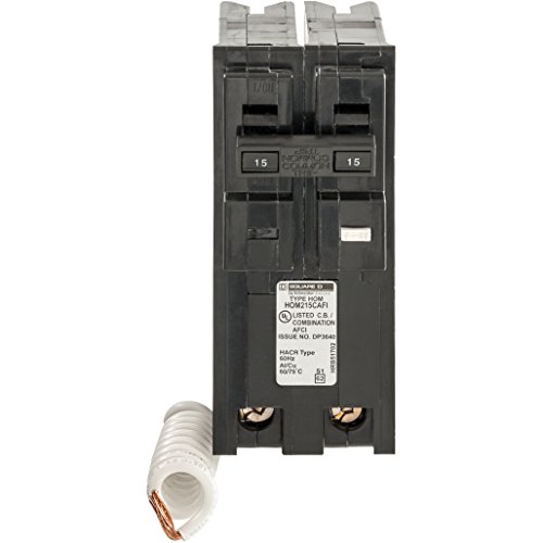 Square D - HOM215CAFIC Homeline 15 Amp Two-Pole CAFCI Circuit Breaker, ,